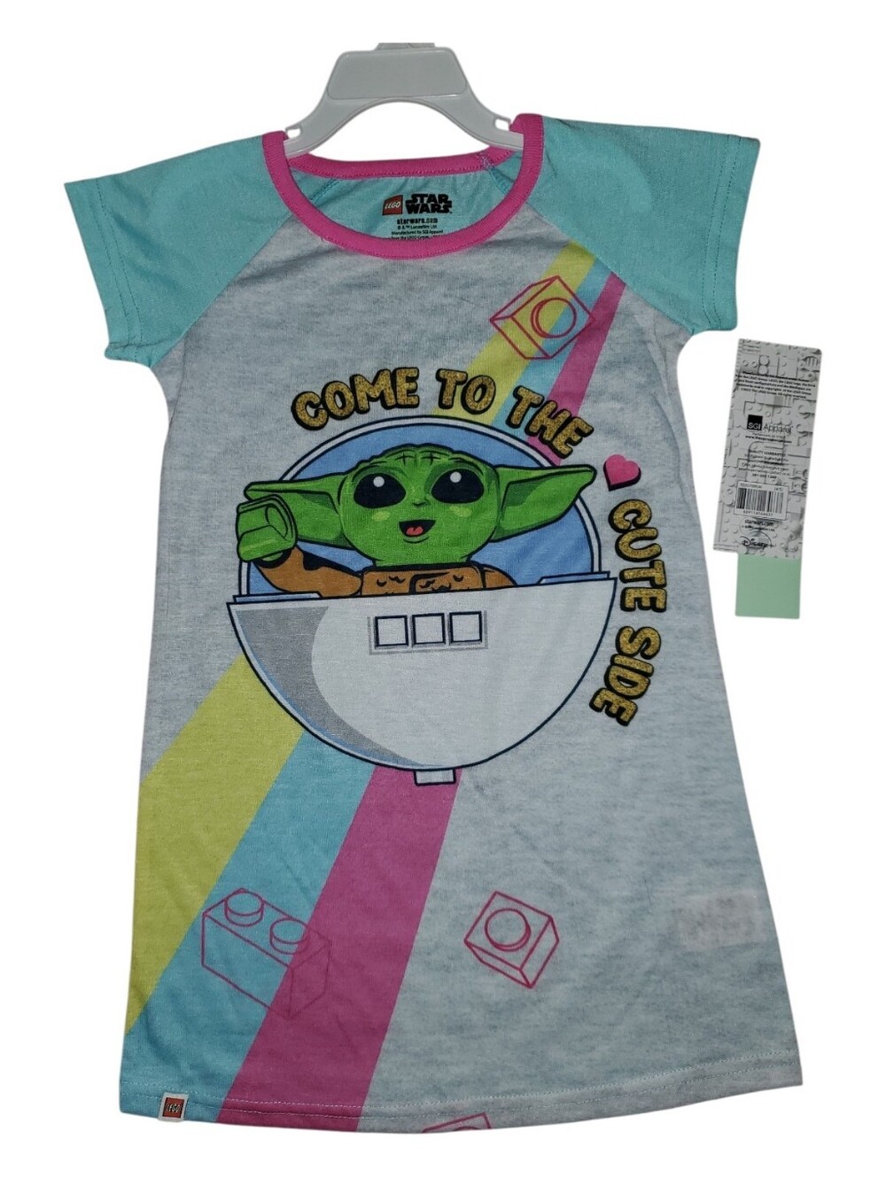 Lego Star Wars Mandalorian Girls Night Gown Pajamas Sleepwear NWT
